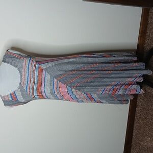 Premise multi color striped smock dress size small
